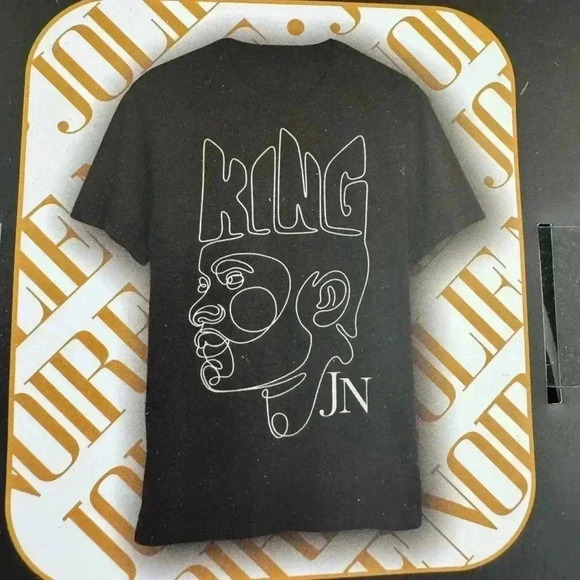 Jolie Noire Men's Black History Graphic Print Short Sleeve Medium Crewneck Tee - Picture 1 of 5